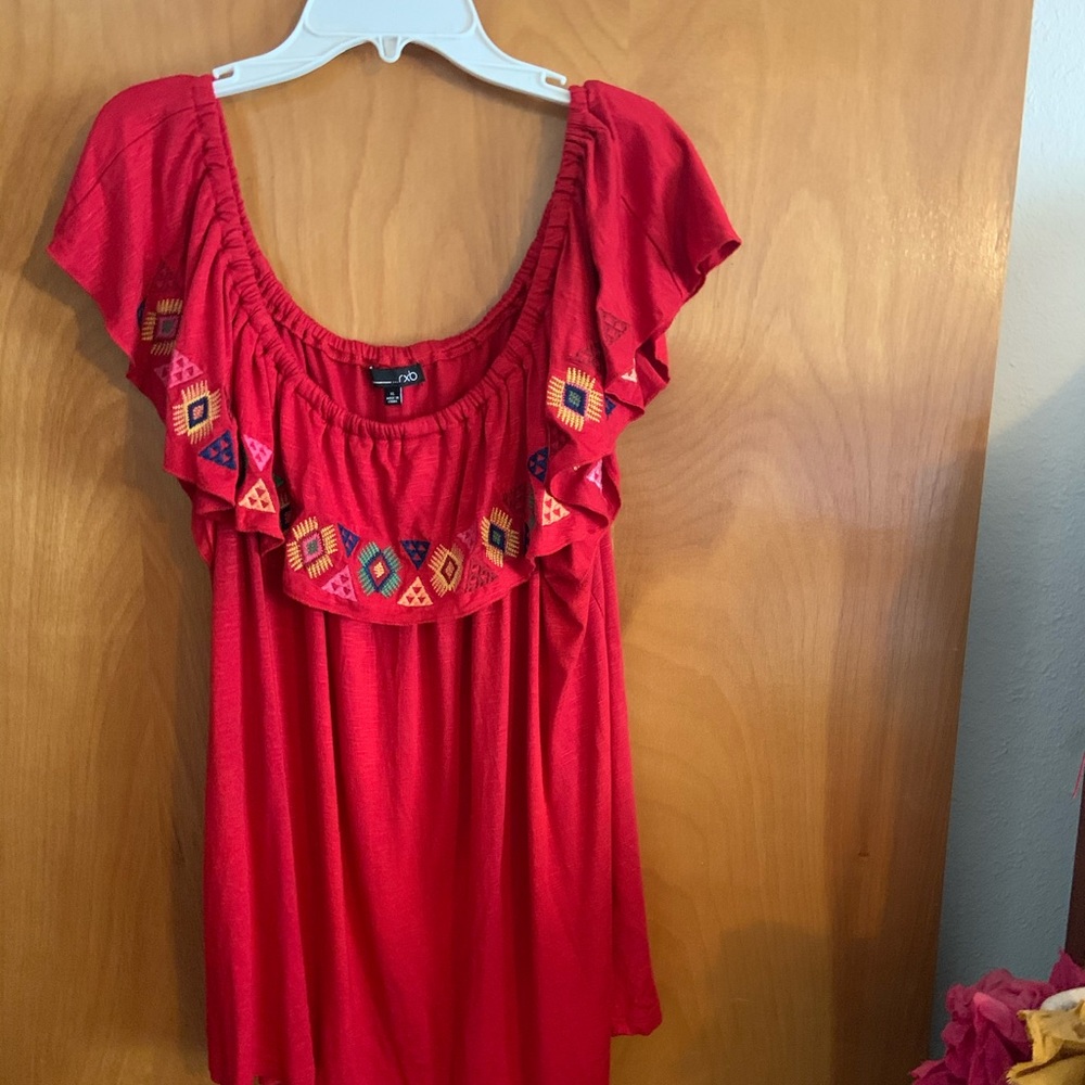 Rxb cute and comfy embroidered top. Never worn.
